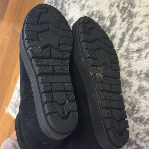 Prada Suede Wedge Ankle Boot - Picture 7 of 12
